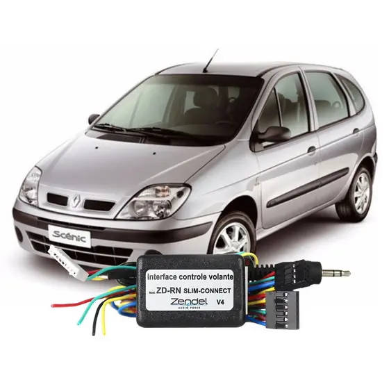 Interface Controle Som Volante Scenic 1999 A 2008 2009 2010 Central Controle de Som no Volante do Veículo