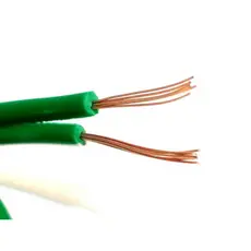 Fio Paralelo 2X0,75mm 2X18 Emborachado Verde Alto Falante 5 Metros Bicolor Para Som Automotivo Automovel