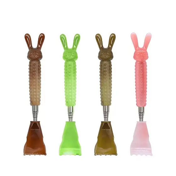 Mãozinha Para Coçar Costas e Nariz Massageador Retrátil de Coelhinho 23,5cm - DT2662
