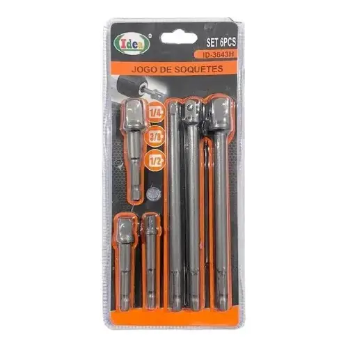 Jogo Extensão Para Soquetes 6 Pcs - Idea
