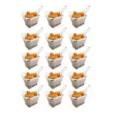 Kit 15 Cesta Servir Petiscos Batata Frita Nugget Restaurante