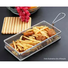 Kit 9 Cesta Inox Para Servir Bar Fritas Porções Hamburguer Buffet