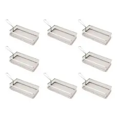 Kit 8 Cestas Inox Para Servir Fritas Nugget Porções Hamburguer Oferta