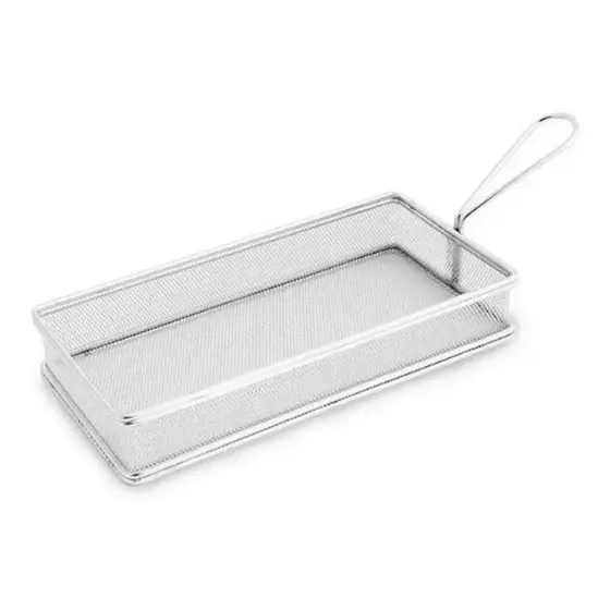 Cesta Inox Alça Para Servir Batata Frita Frango Hamburguer Lanchonete