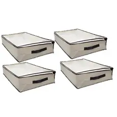 Organizador Multiuso Organizadores De Guarda Roupa Edredom Enxoval Ziper - 4und