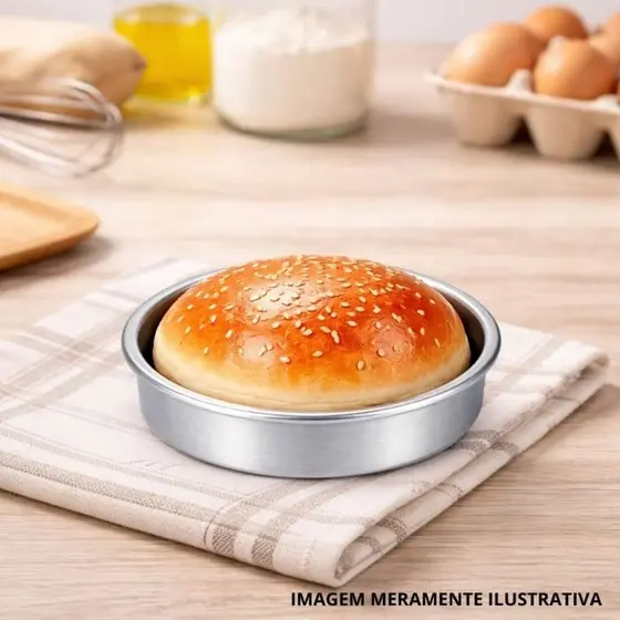 Forma De Pão De Hambúrguer 11,5x2,5cm Com 5 peças