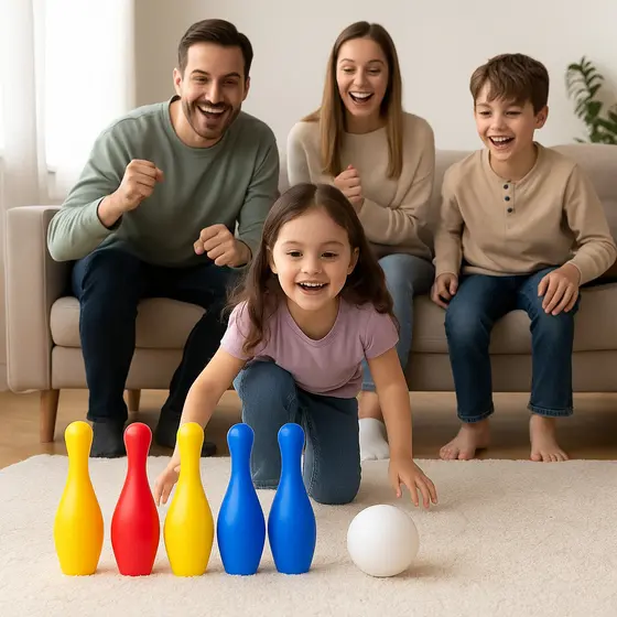 Jogo Infantil Boliche Colorido Bola Taco Esportivo Presente Criança Lança Diversão Jogo Carrinho