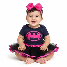 Body Mesversário Bebê Menina Batgirl (escolha a variação)