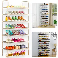 Sapateira Vertical Inox Luxo 30 pares de 9 Andares Para Calçados Organizador Desmontável Estante Ténis