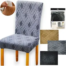 KIt Capa Elástica Para Cadeira Mesa de Jantar Estampas Variadas Tecido de Luxo