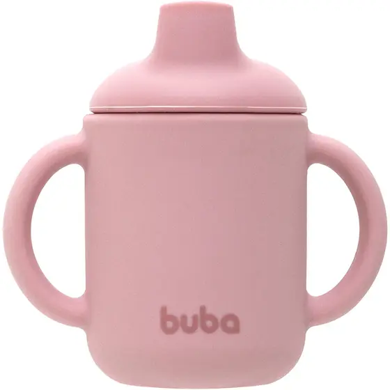 Copo De Treinamento Infantil Em Silicone C/ Tampa 120ml Buba