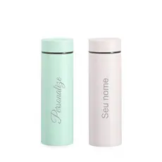 Mini Garrafa Térmica 240 ml personalizada garrafinha ideal para lancheira/bolsa pequena