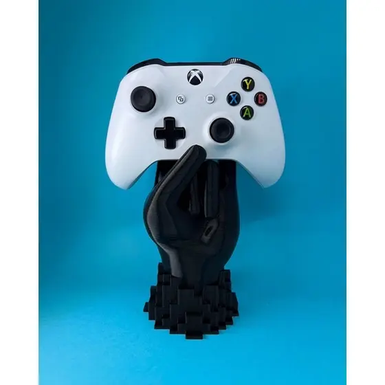 Suporte / Porta / Segurador de Controle - Manete XBOX e PS - Celular / Símbolo do Rock - 3D