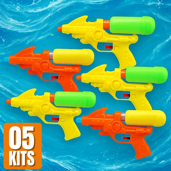 Kit Pistolas de Água Arminha Arma Praia Piscina Quintal Brinquedo Brincadeira Infantil Sortido
