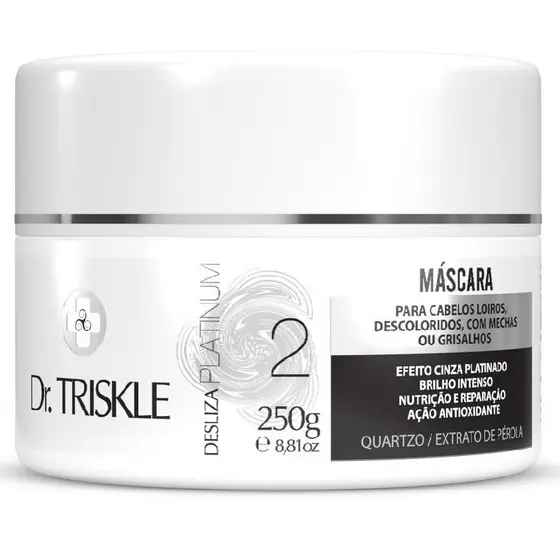 Dr. Triskle Máscara Tratamento Creme Acidificante Desliza Platinum Efeito Cinza Platinado 250g