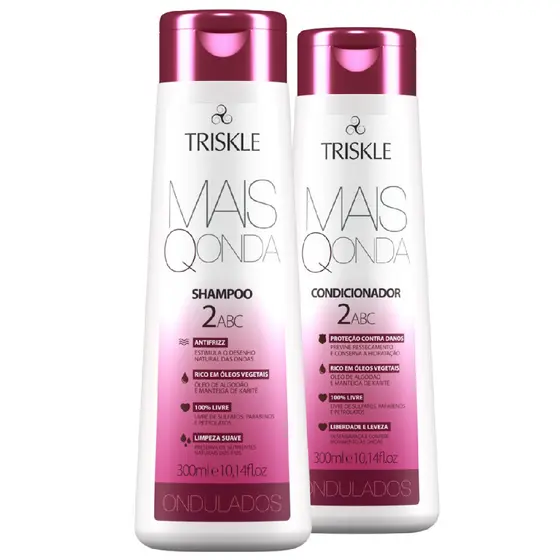 Kit Triskle Mais Q Onda 2abc Shampoo + Condicionador 300ml