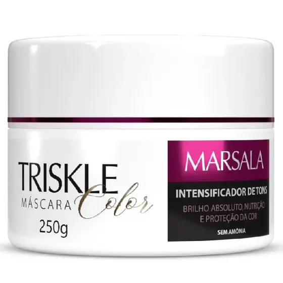 Triskle Máscara Tratamento Repair Colors Intensificadora Cor Marsala Alta Durabilidade 250g