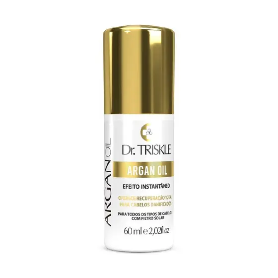 Dr. Triskle Argan Oil Óleo Reparador Pontas Tratamento Filtro UV Proteção Térmica 60ml