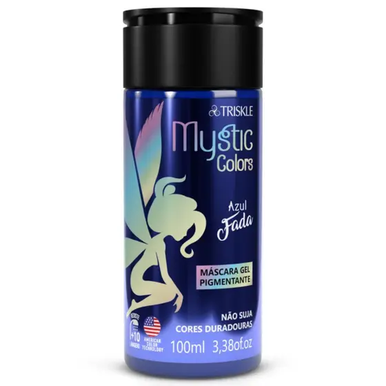 Triskle Máscara Pigmentante Colorida Mystic Colors Azul Fada Intensa Vibrante Alta Duração 100ml