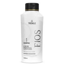 Triskle Fios Porcelana Shampoo Lisos Perfeitos Hidratação Antiumidade Antifrizz 500ml