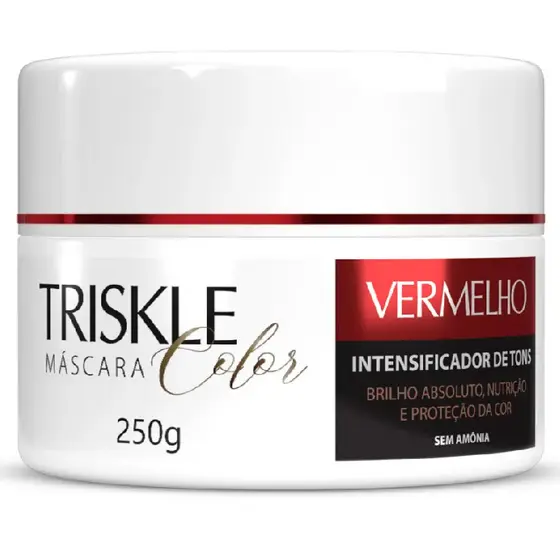 Triskle Máscara Tratamento Repair Colors Intensificadora Cor Vermelho Alta Durabilidade 250g