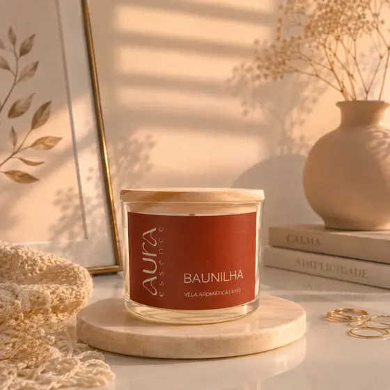 Vela aromática artesanal 100% vegetal | 100g | Home decoração | Presente | vários aromas