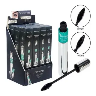 BELLA FEMME BF10046 MASCARA P/ CILIOS 15ML 4D 2 EM 1 - BOX 12 UN