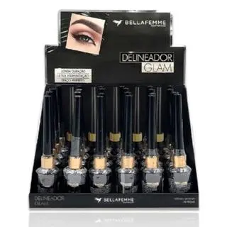 BELLA FEMME BF10041 DELINEADOR LÍQUIDO GLAM PRETO - BOX 24UN