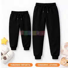 Kit 2 Calça Infantil Moletom Escolar Kit DIA A DIA Moletom Calça Infantil Calça Criança Juvenil