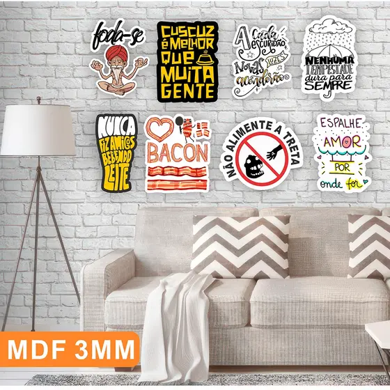 placa decorativa parede 32cm em MDF 3mm impressão em alta definição