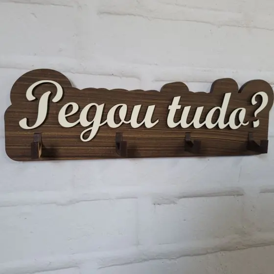 Porta chaves decorativo de parede, decoração 100% MDF