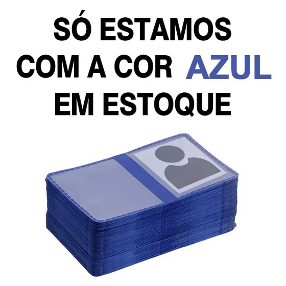 Carteirinha Para Foto 3x4 Cores Azul Vermelha 50 Unidades Sortidas