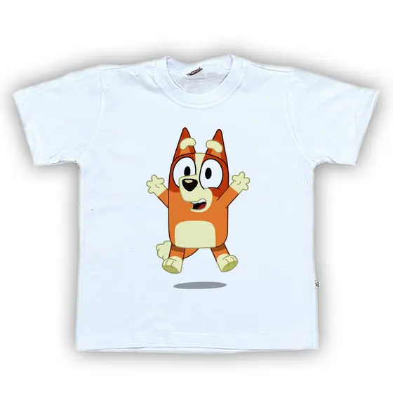 camiseta Bingo bluey personagem infantil desenho cachorro