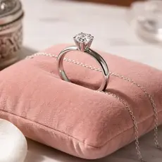 Anel Solitário Aliança Prata Diamante Zircônia Noivado Compromisso Aço Inoxidável 3mm