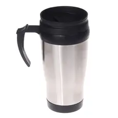 Kit 6 Canecas Térmicas Inox 400ml com Tampa e Alça – Copo Térmico Café, Viagem e Escritório