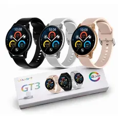 Relógio inteligente Smartwatch Redondo GT3 pro tela Amoled notificações modo esportes Monitor cardíaco ligações