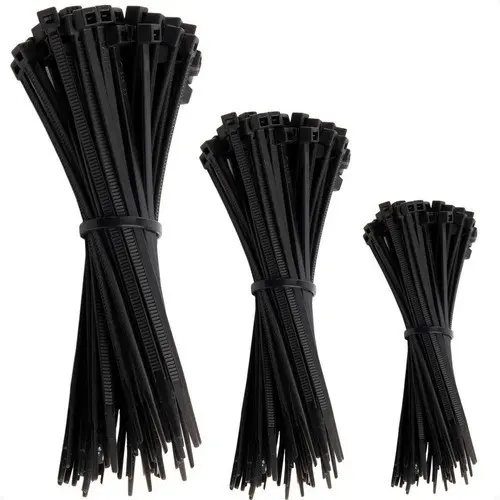 Kit 125 Abraçadeiras Nylon Pretas Enforca Gato 3 Tamanhos Ideal para Organizar Cabos Fios Ferramentas Multiuso Oficina