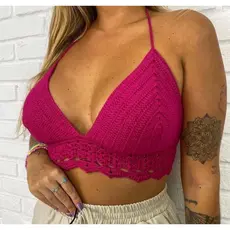 Cropped de crochê
