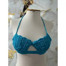 Top cropeed croche sereia FORRADO moda feminina