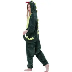 Pijama Kigurumi Dinossauro Bem Quentinho e Macio - Promoção