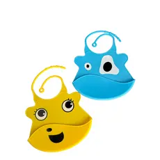 Babador Infantil De Silicone Impermeável Ajustável Com Pega Migalhas Divertido