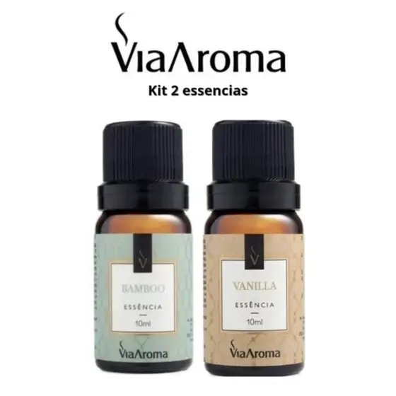 Kit 2 Essências Para Aromatizador Difusor Elétrico de Ambiente Via Aroma 10ml a escolher