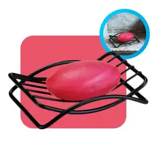 Saboneteira Black Aco Aramado Facil Escoamento Box Suporte Porta Sabonete Arthi