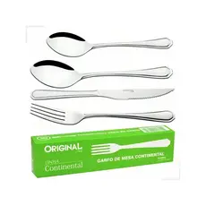 Jogo Garfo Faca Colher Inox 48 Peças Garfo Faca Colher Restaurante Bufffet Premium Original Line