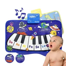 Tapete Piano Infantil Brinquedo Educativo Musical com Teclado Interativo Sons de Animais Kizumba