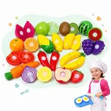 Kit Frutinhas Comidinhas 12 Peças Com Velcro De Cortar Brinquedo Cozinha Infantil De Cortar Kizumba