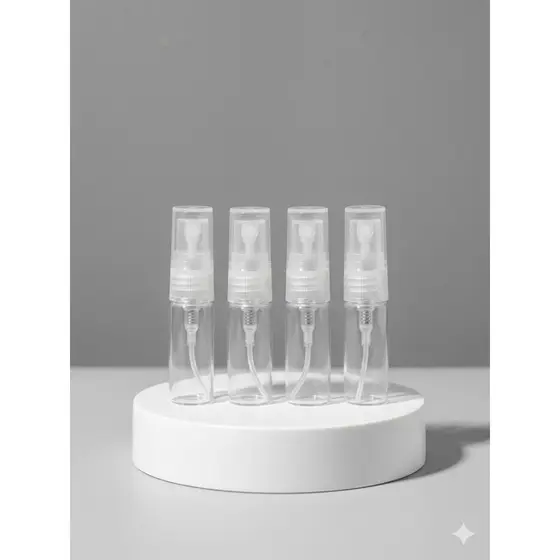20 Flaconetes de vidro 3ml para amostra de perfume c borrifador plástico, envio rápido