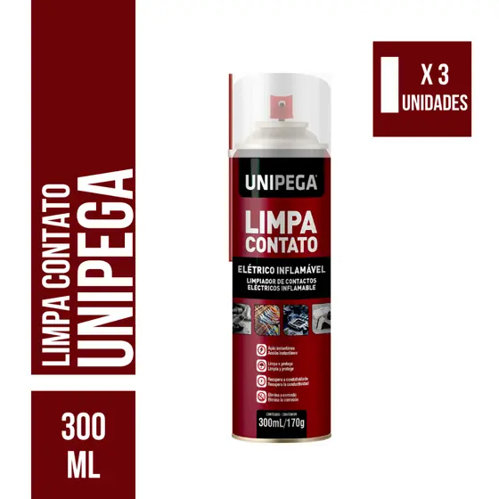 Kit 3 Limpa Contato Placa De Circuitos Eletrônicos 300ml Unipega