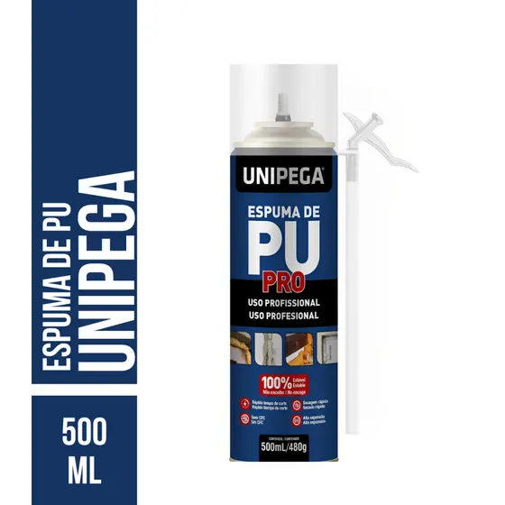 Espuma De Pu Profissional 500ml/480g Unipega