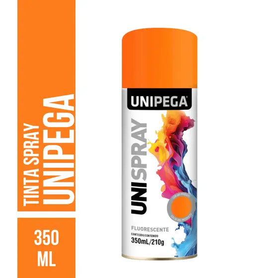 Tinta Spray Fluorescente 350ml/210g Unipega